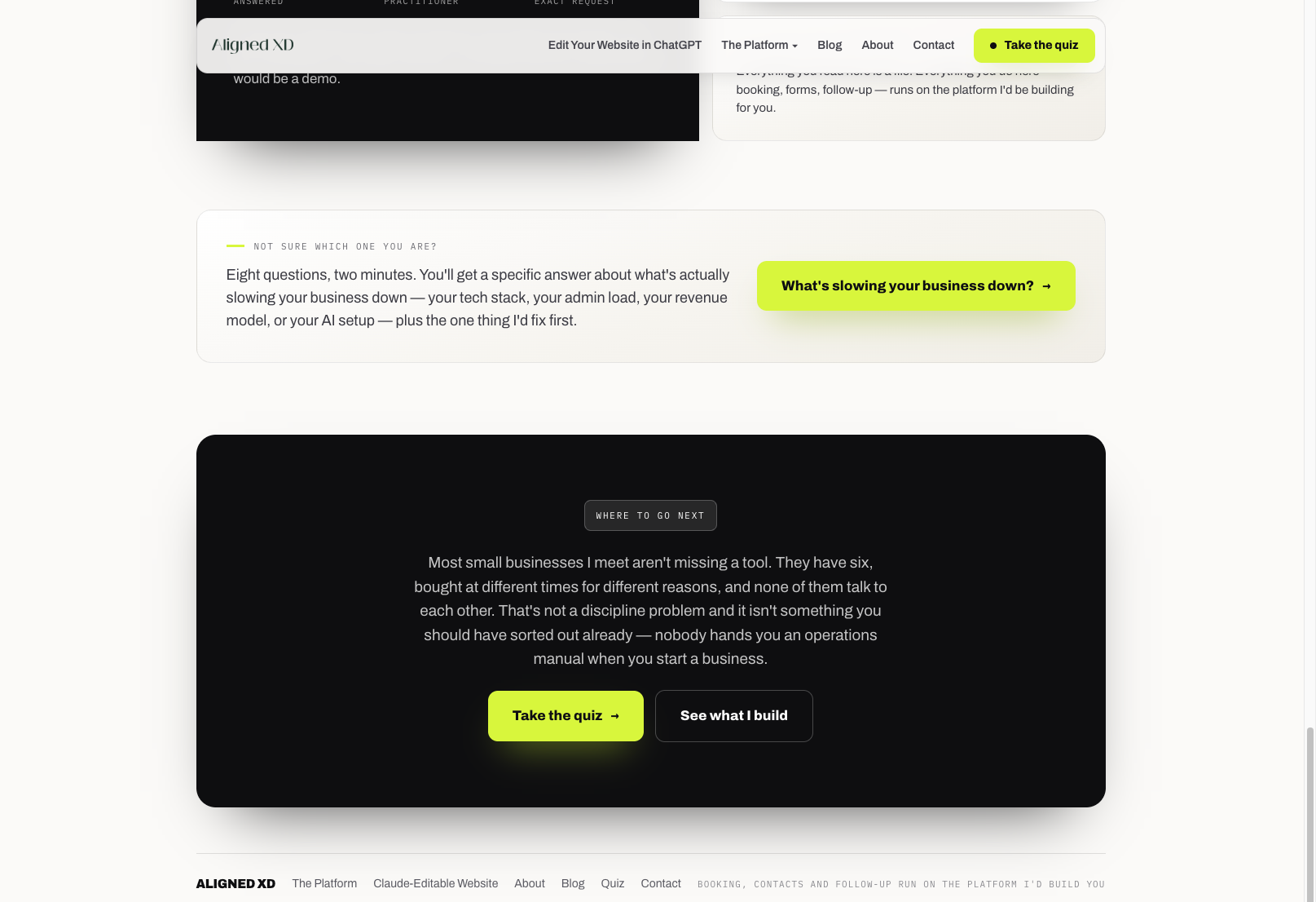After: the process section — every card uses the same layout component